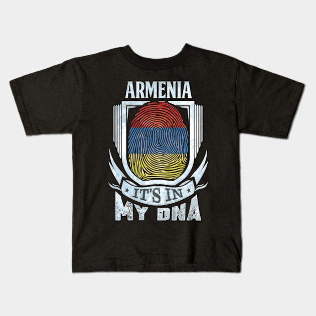 Armenia It's In My DNA - Gift For Armenian With Armenian Flag Heritage Roots From Armenia Kids T-Shirt by giftideas